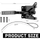 Gate Latch Self Locking Fence Gate Latch Automatic Gate Latch Door Latches with Pull Cable for Wooden Fence Gates Door, Black image: 1