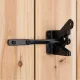 Gate Latch Self Locking Fence Gate Latch Automatic Gate Latch Door Latches with Pull Cable for Wooden Fence Gates Door, Black image: 3
