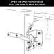 Gate Latch Self Locking Fence Gate Latch Automatic Gate Latch Door Latches with Pull Cable for Wooden Fence Gates Door, Black image: 4