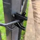 Gate Latch Self Locking Fence Gate Latch Automatic Gate Latch Door Latches with Pull Cable for Wooden Fence Gates Door, Black image: 5