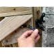 Gate Latch Self Locking Fence Gate Latch Automatic Gate Latch Door Latches with Pull Cable for Wooden Fence Gates Door, Black image: 6