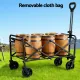 Gardeon Folding Garden Cart Trolley Black, 80kg, Oxford Cloth