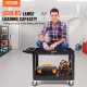2-Shelf Utility Service Cart, 550 lb, Plastic, 360° Swivel Wheels, Large Lipped Shelf