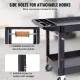 2-Shelf Utility Service Cart, 550 lb, Plastic, 360° Swivel Wheels, Large Lipped Shelf