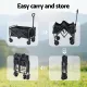 Gardeon Folding Garden Cart Trolley Black, 80kg, Oxford Cloth