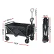 Gardeon Folding Garden Cart Trolley Black, 80kg, Oxford Cloth