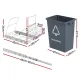 Cefito Pull Out Bin Kitchen Cabinet Slide Garbage Rubbish Bins Basket 40L Grey image: 1