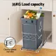 Cefito Pull Out Bin Kitchen Cabinet Slide Garbage Rubbish Bins Basket 40L Grey image: 5