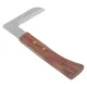 Steel L Shape Hoof Knife Ergonomic Curved Handle Hoof Trimming Tool for Farm Horse Single Blade On Left Hand image: 3