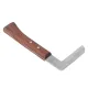 Steel L Shape Hoof Knife Ergonomic Curved Handle Hoof Trimming Tool for Farm Horse Single Blade On Right Hand image: 5