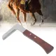 Steel L Shape Hoof Knife Ergonomic Curved Handle Hoof Trimming Tool for Farm Horse Single Blade On Right Hand image: 10