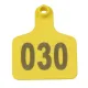 Livestock Ear Tags 5x4cm - Numbered 1-100 - Yellow image: 1
