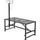 Goat & Sheep Stand, 51x23 inch Livestock Stand, Metal Livestock Milking and Shearing Stand 21" to 33" Adjustable Height, with Headpiece and Nose Loop, 500lbs Loading Weight, Black image: 8