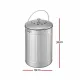 Gardeon 6L Compost Bin Kitchen Countertop Food Waste Caddy Silver