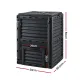 Gardeon 300L Heavy-Duty Black Outdoor Compost Bin with Top Lid & Bottom Door