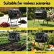 Gardeon Dual-Chamber Compost Bin 160L Rotating Tumbler Black