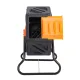 18.5 Gal Compost Bin Composter Tumbler Rotating Outdoor Sliding Door
