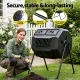 Gardeon Dual-Chamber Compost Bin 160L Rotating Tumbler Black