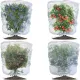 Garden Mesh Netting Plant Cover with Drawstring, 19.7 x 29.5in, 63 x 90.6in, 2 Pack